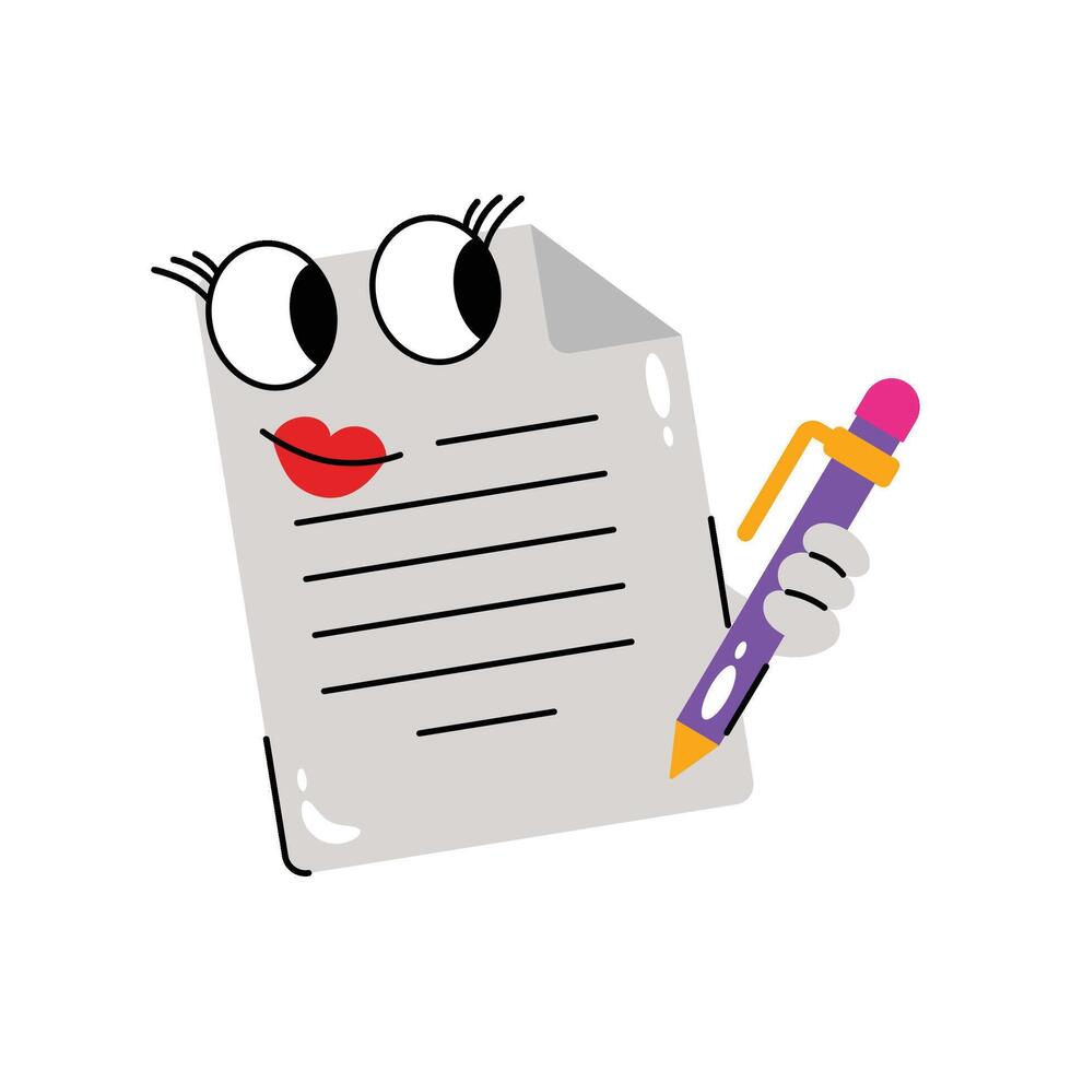 Writing Sticker. Eps 10 file vector