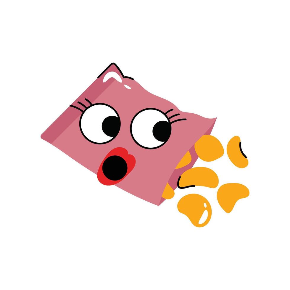 Chips Sticker. Eps 10 file vector