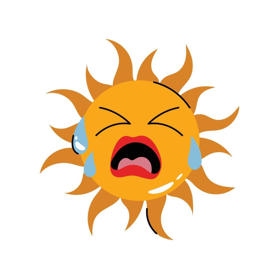 Sun Sticker. Eps 10 file vector