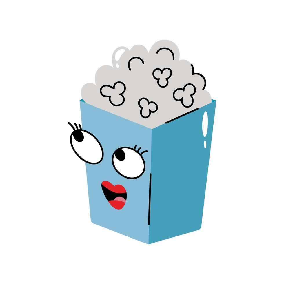 Popcorn Sticker. Eps 10 file vector