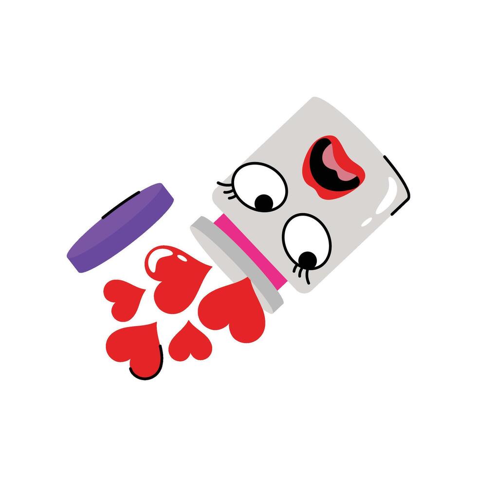 Love heart jar Sticker. eps 10 file vector