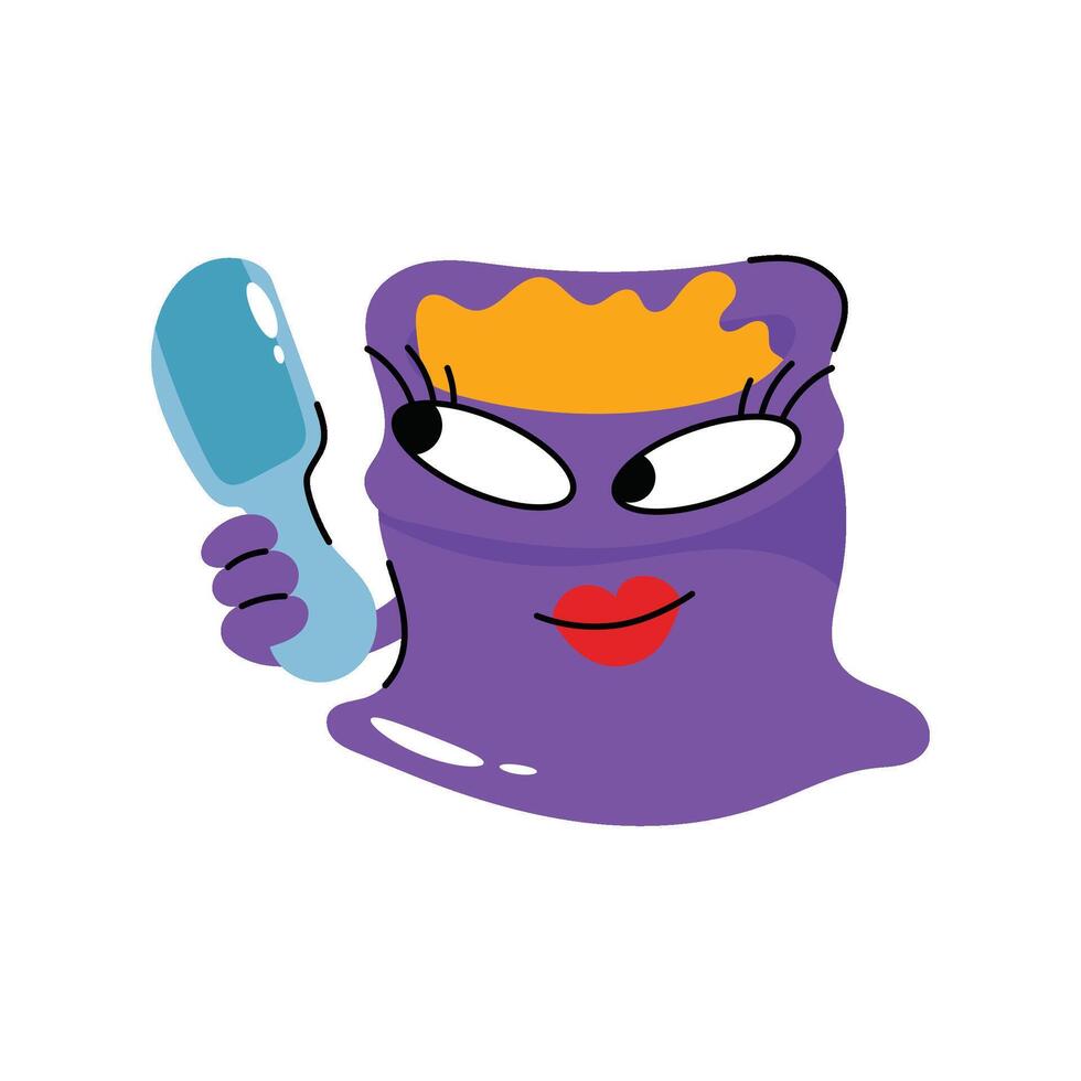 Flour sack Sticker. Eps 10 file vector