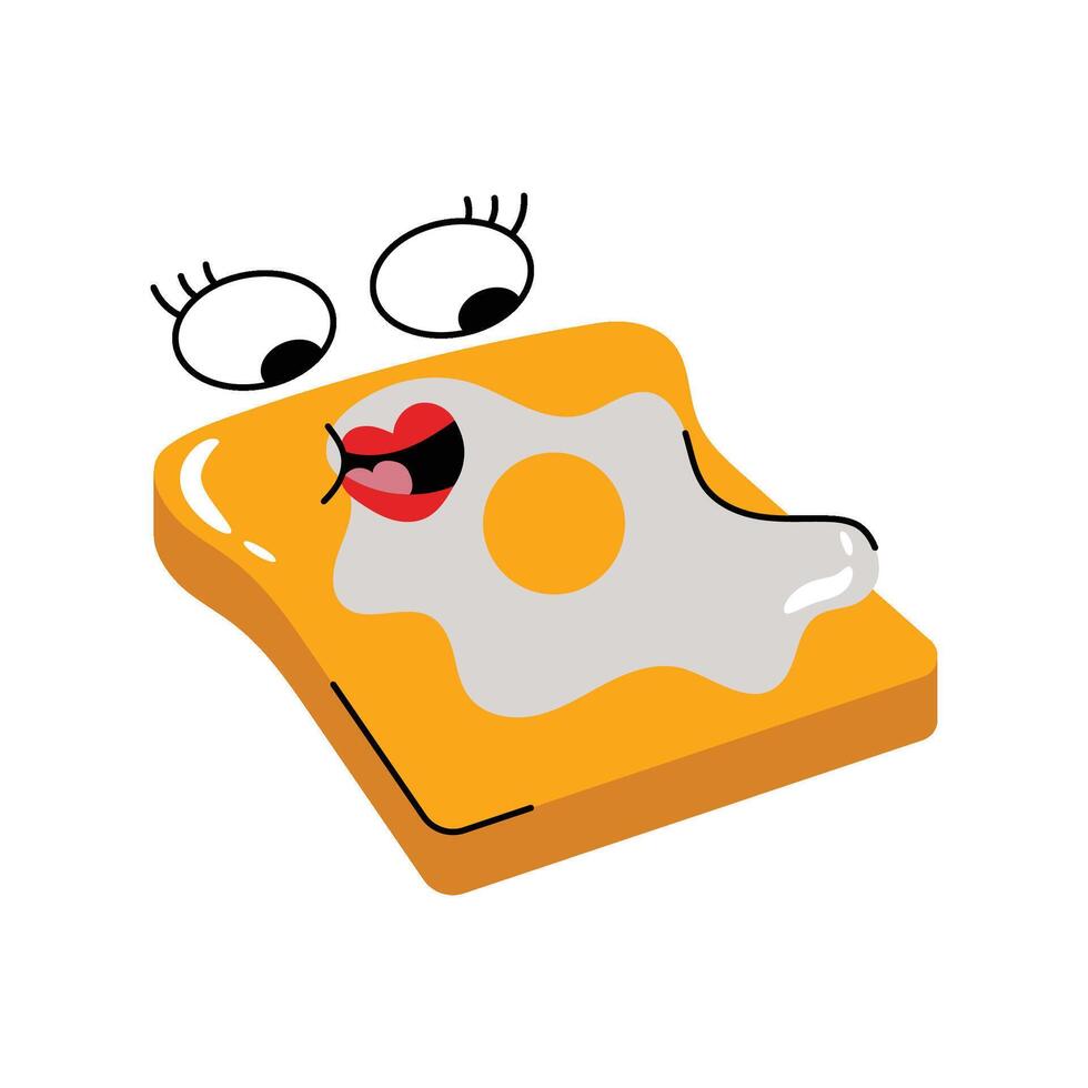 Toast Sticker. Eps 10 file vector
