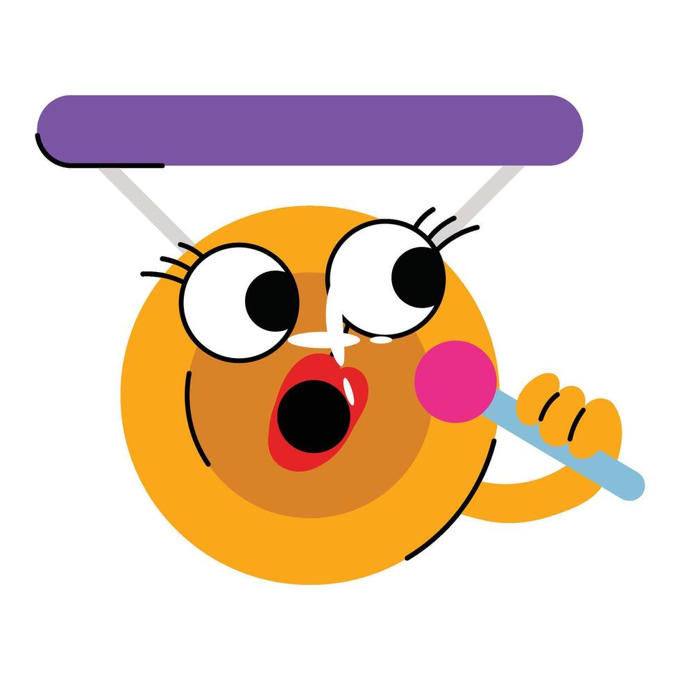 Gong Sticker. Eps 10 file vector