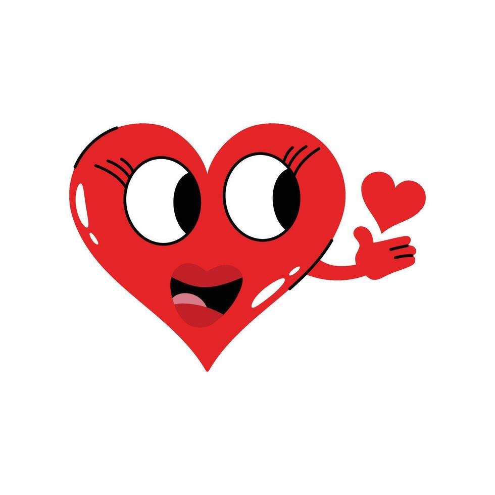 Heart Sticker. eps 10 file vector
