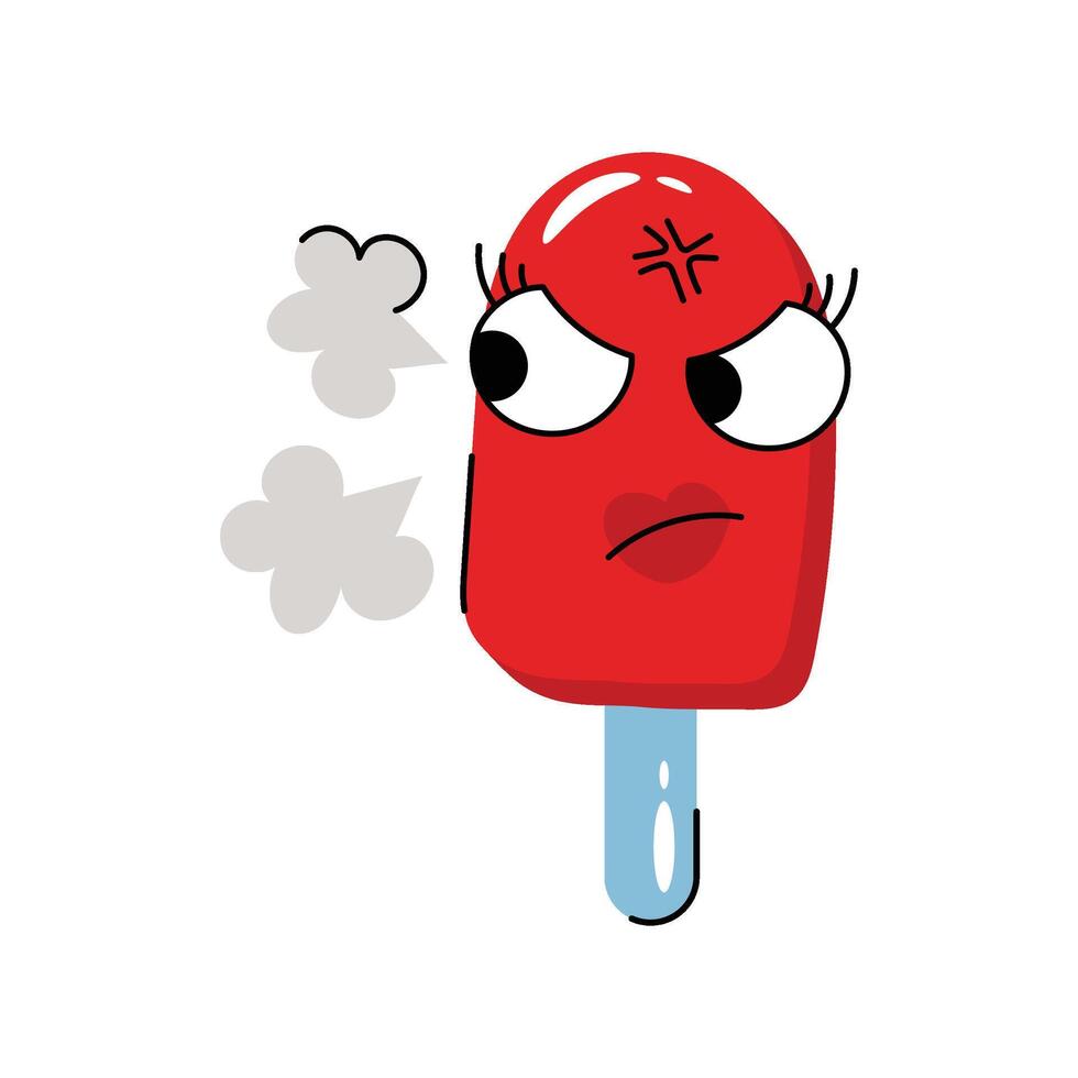 Red Ice cream Concept Sticker. Eps 10 file vector