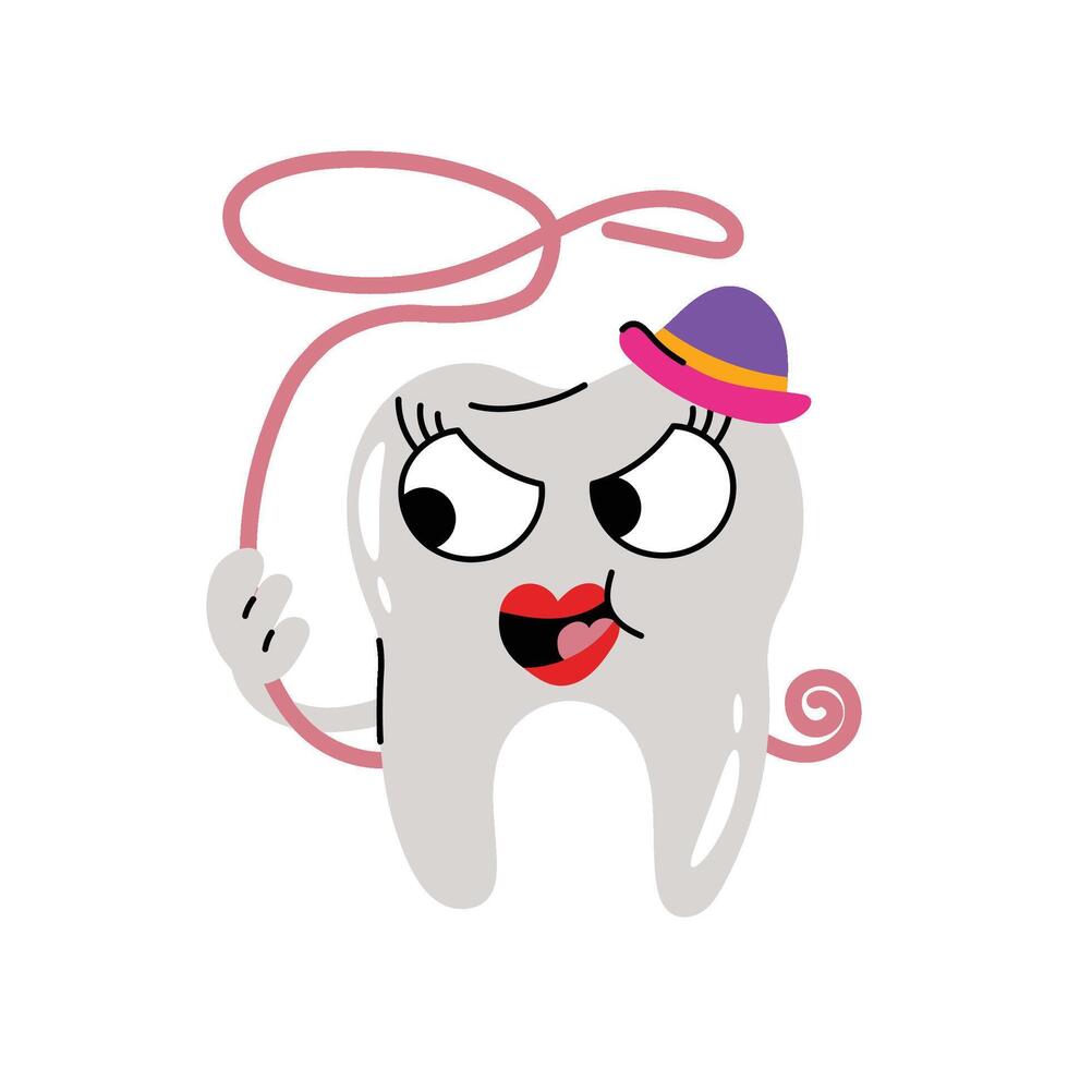 Tooth sheriff Sticker. Eps 10 file vector