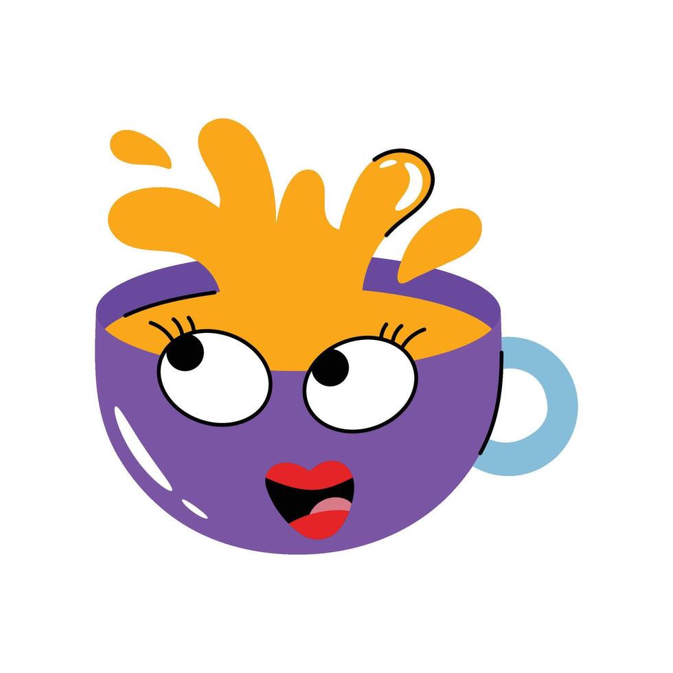 Tea Sticker. Eps 10 file vector