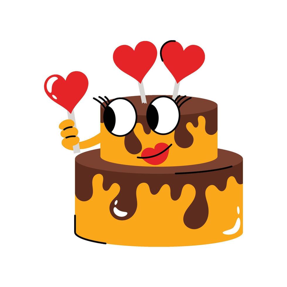Cake Sticker. eps 10 file vector