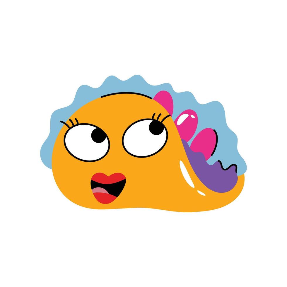 Classic Taco Sticker. Eps 10 file vector