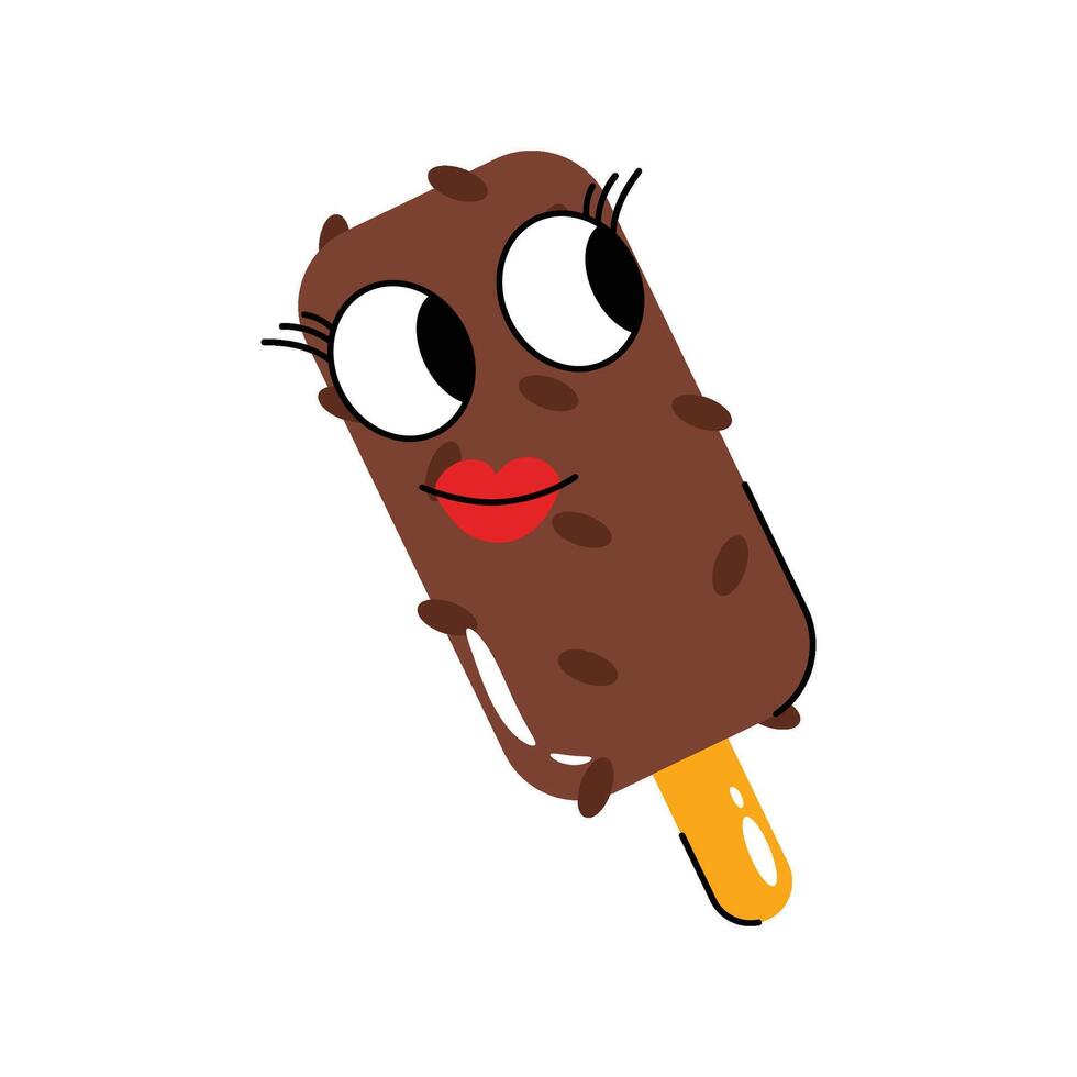 Ice cream stick Concept Sticker. Eps 10 file vector