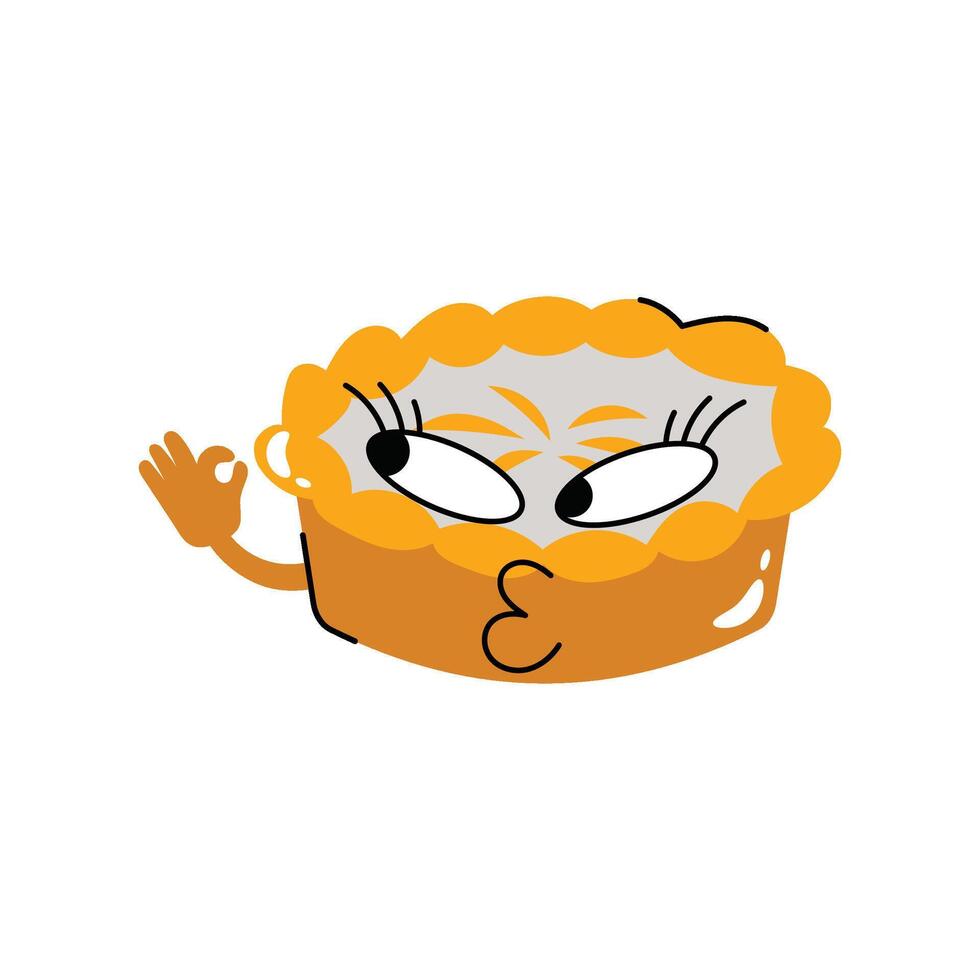 Apple pie Sticker. Eps 10 file vector
