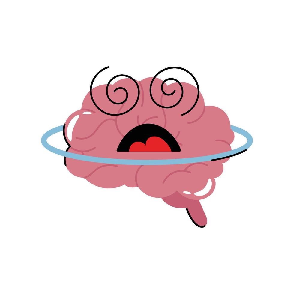 Brain Sticker. Eps 10 file vector
