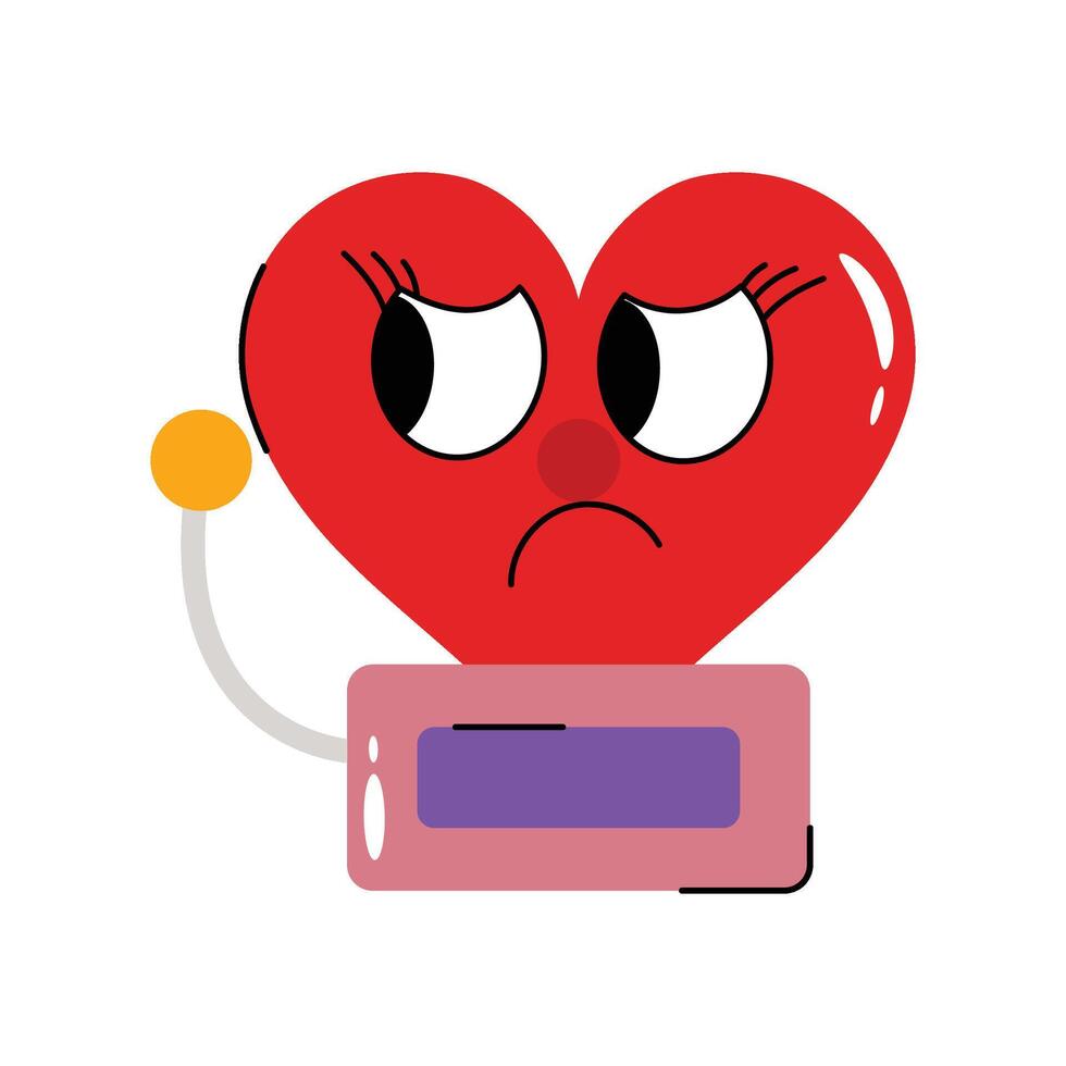 Heart Bell Sticker. eps 10 file vector