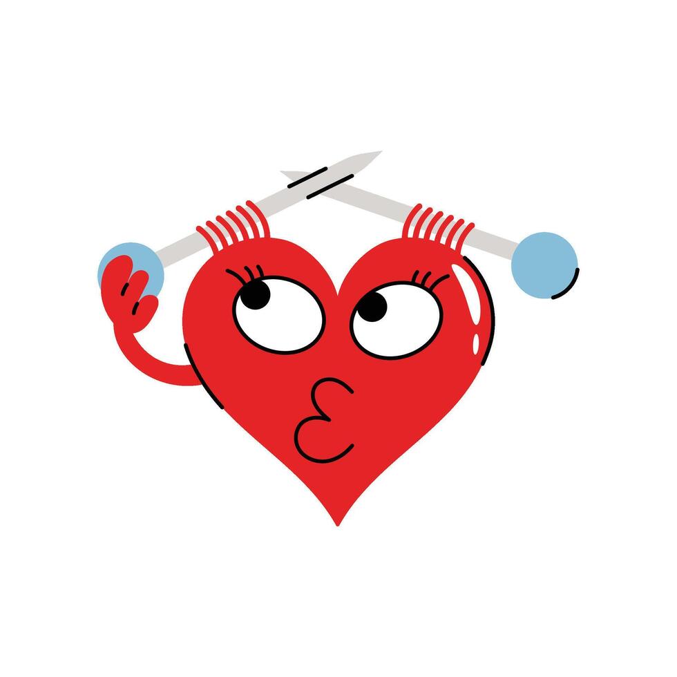 Kissing Heart Sticker. eps 10 file vector