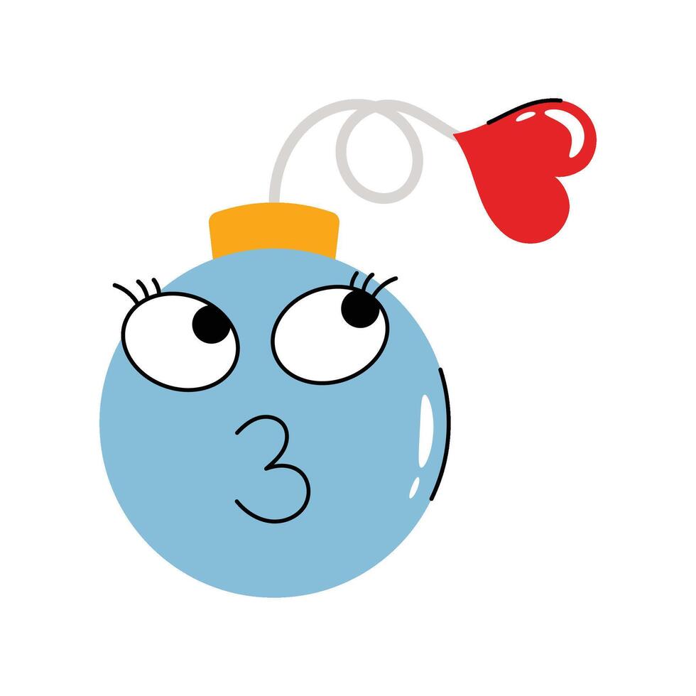 Love bomb Sticker. eps 10 file vector
