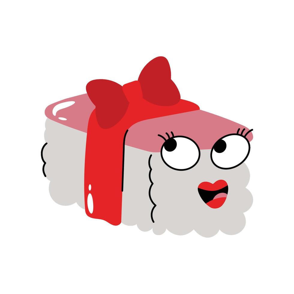 Sushi Sticker. Eps 10 file vector