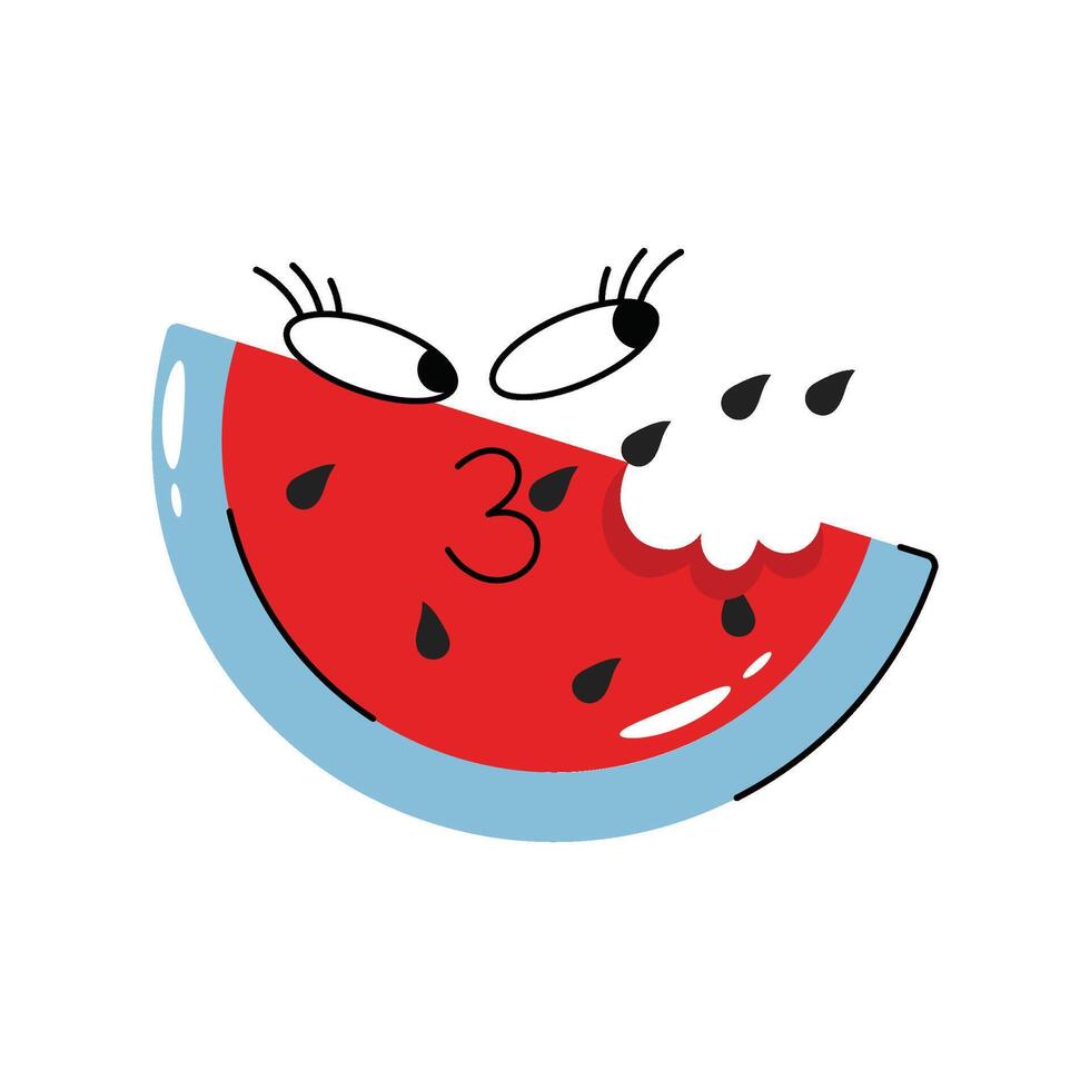 Watermelon Sticker. Eps 10 file vector