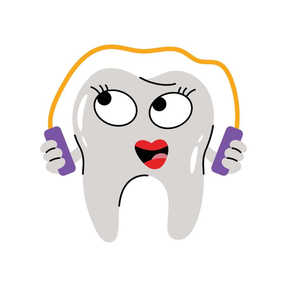 Skipping tooth Sticker. Eps 10 file vector