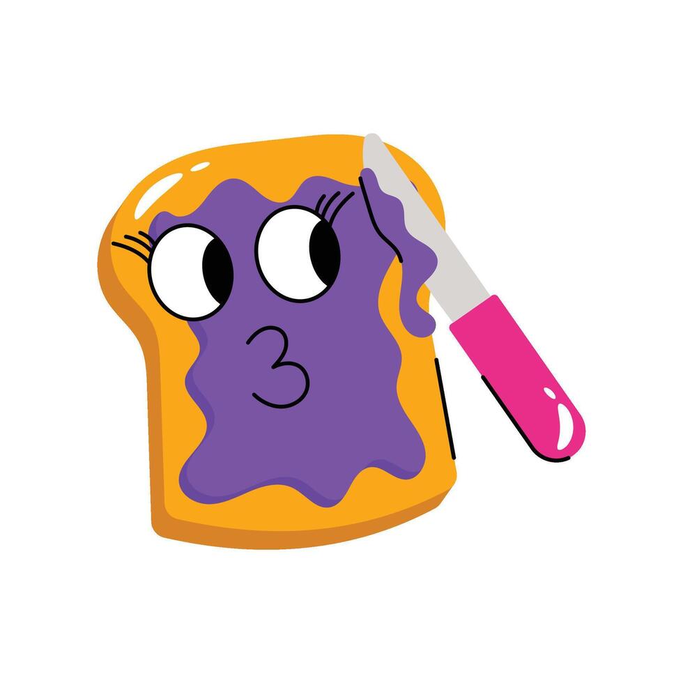 Bread jam Sticker. Eps 10 file vector