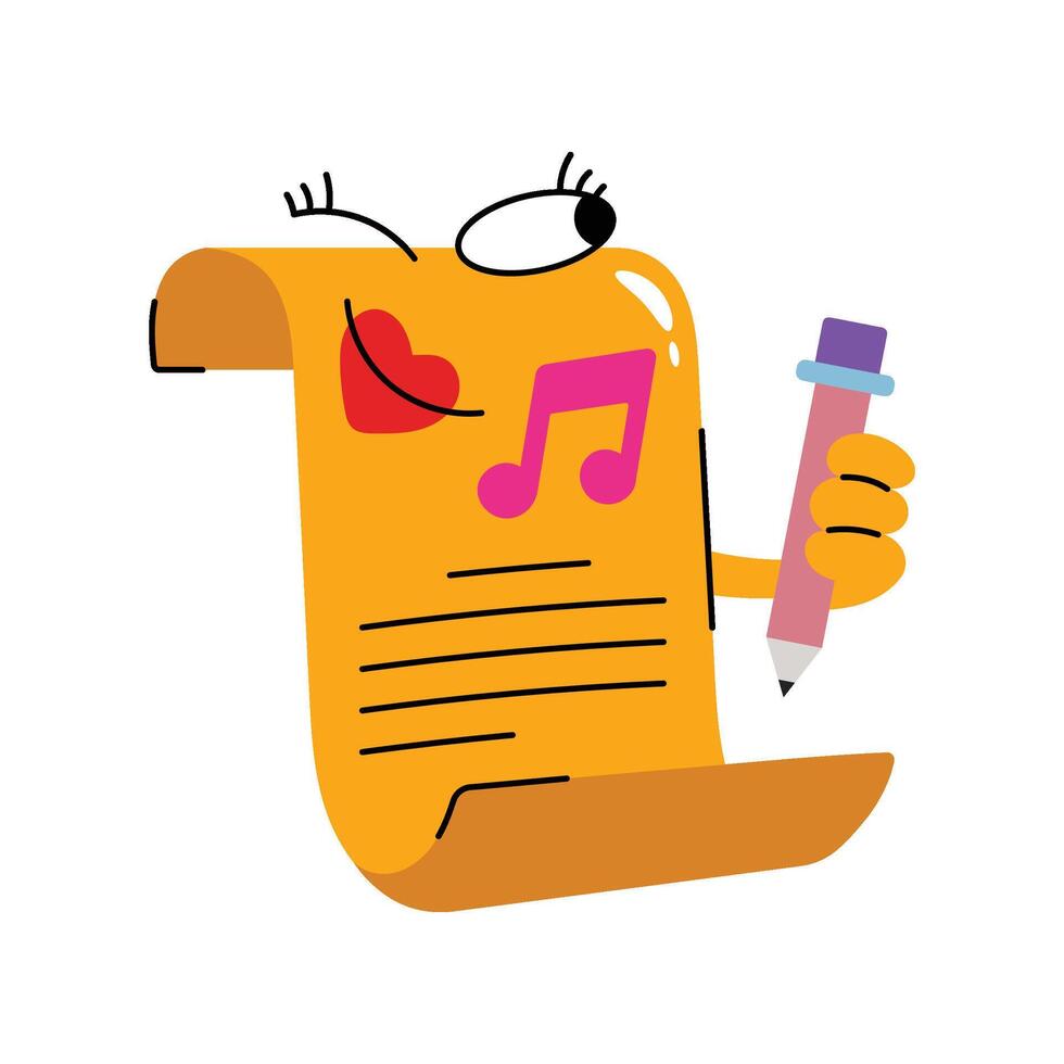 Song writer Sticker. Eps 10 file vector