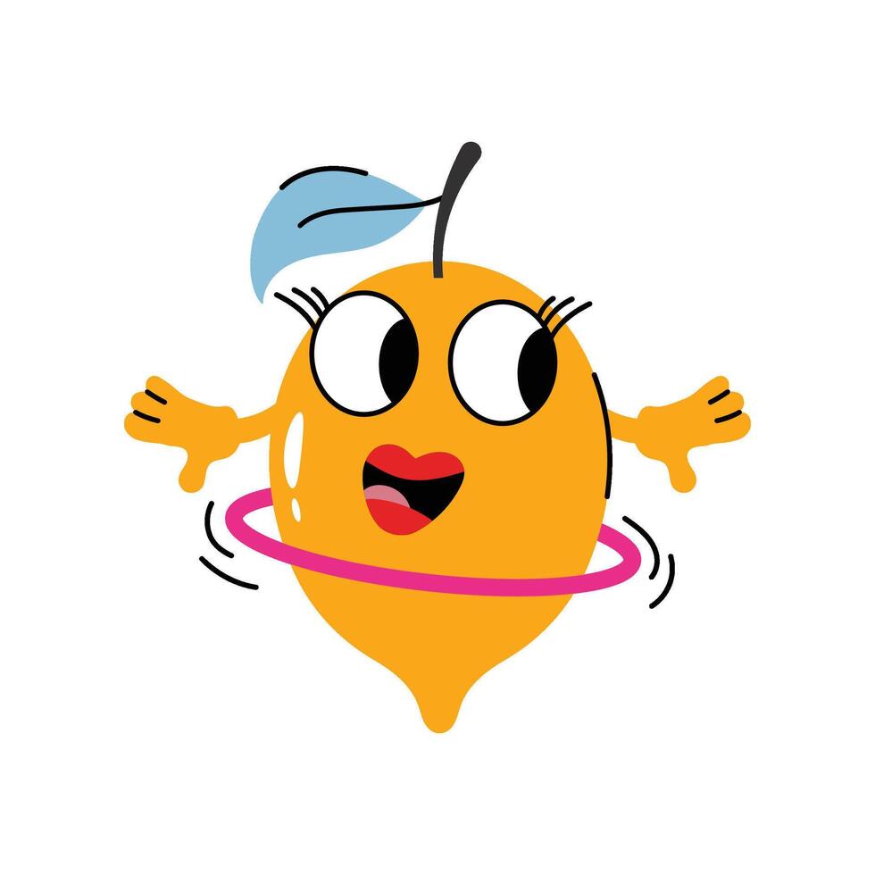 Lemon Sticker. Eps 10 file vector