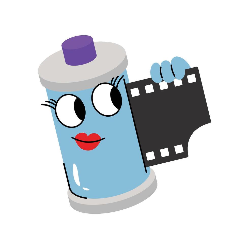 Film reel vectorColored Sticker. Eps 10 file vector