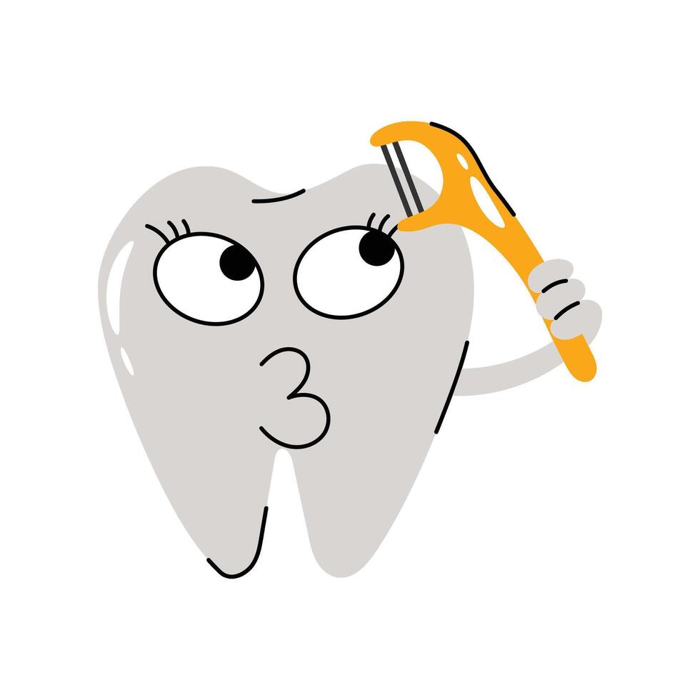 Toothpick Sticker. Eps 10 file vector
