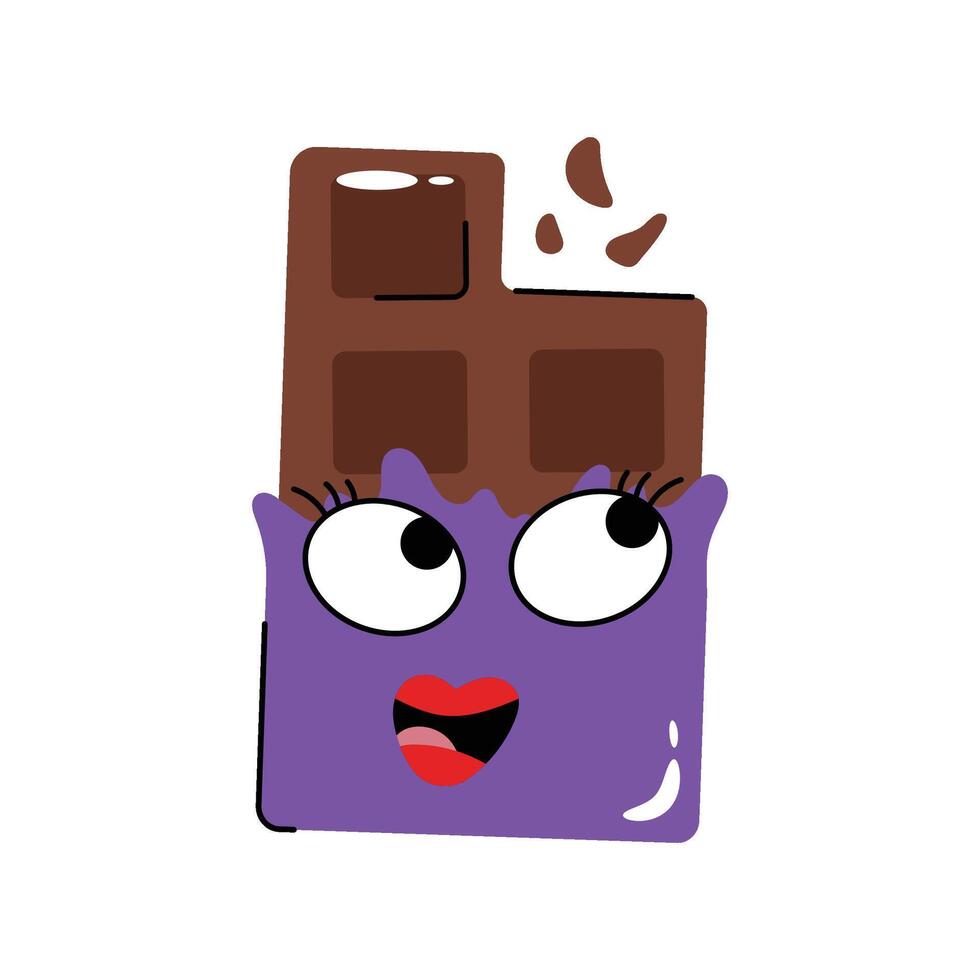 Chocolate Sticker. Eps 10 file vector