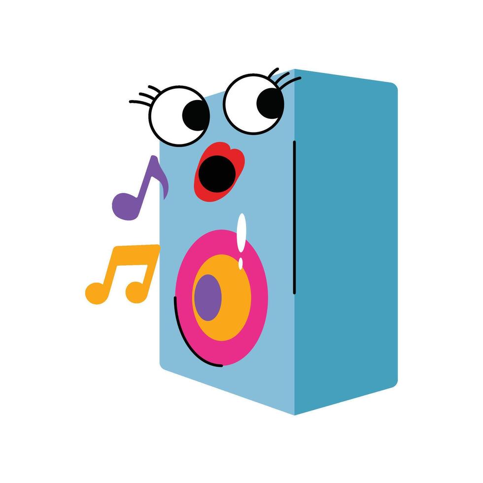 Bluetooth Speaker Colored Sticker. Eps 10 file vector