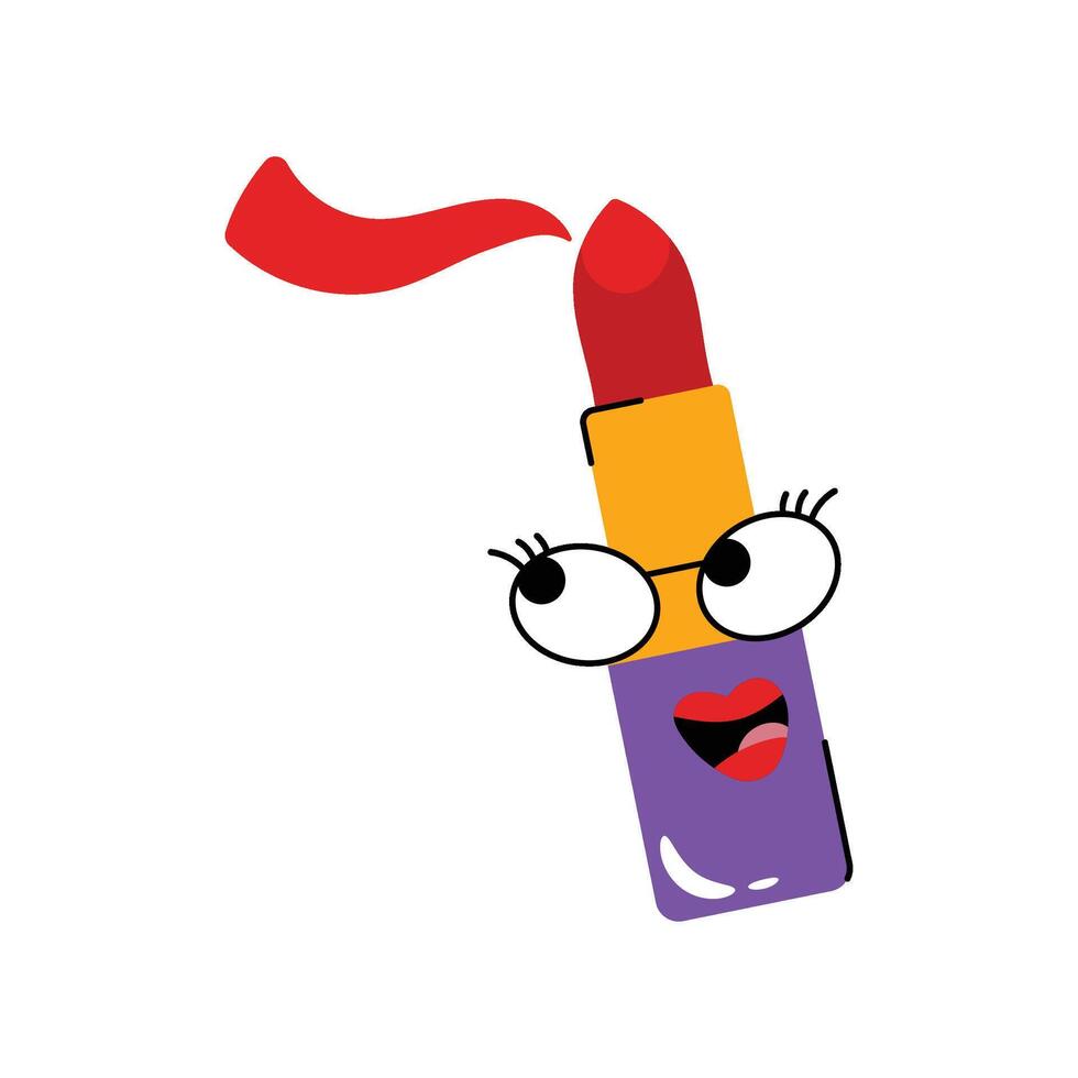 Lipstick Sticker. Eps 10 file vector