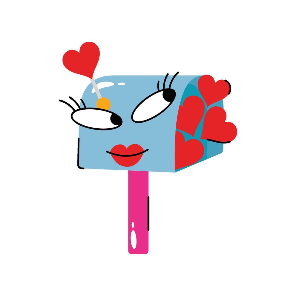 Letterbox Sticker. eps 10 file vector