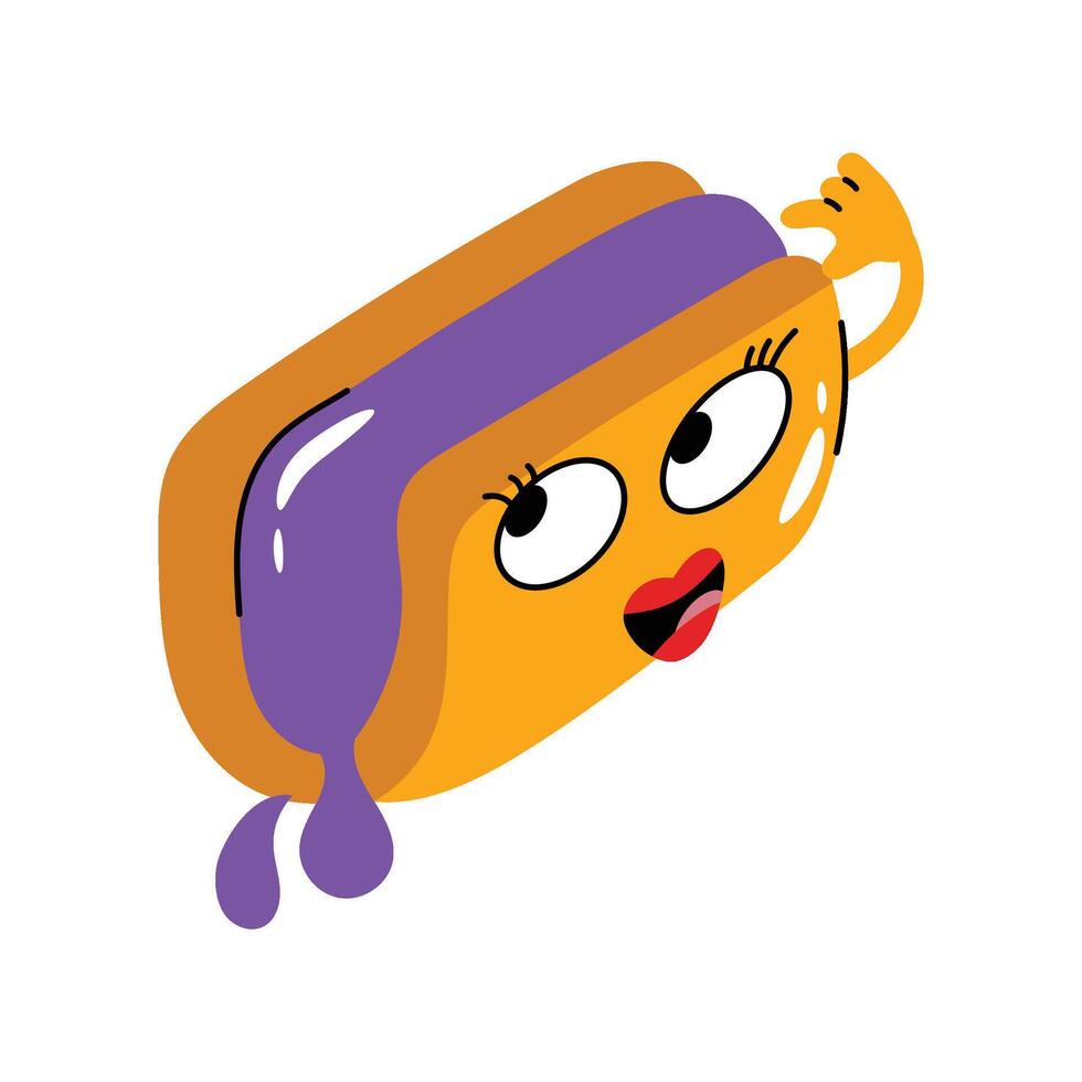 Ice cream sandwich Concept Sticker. Eps 10 file vector