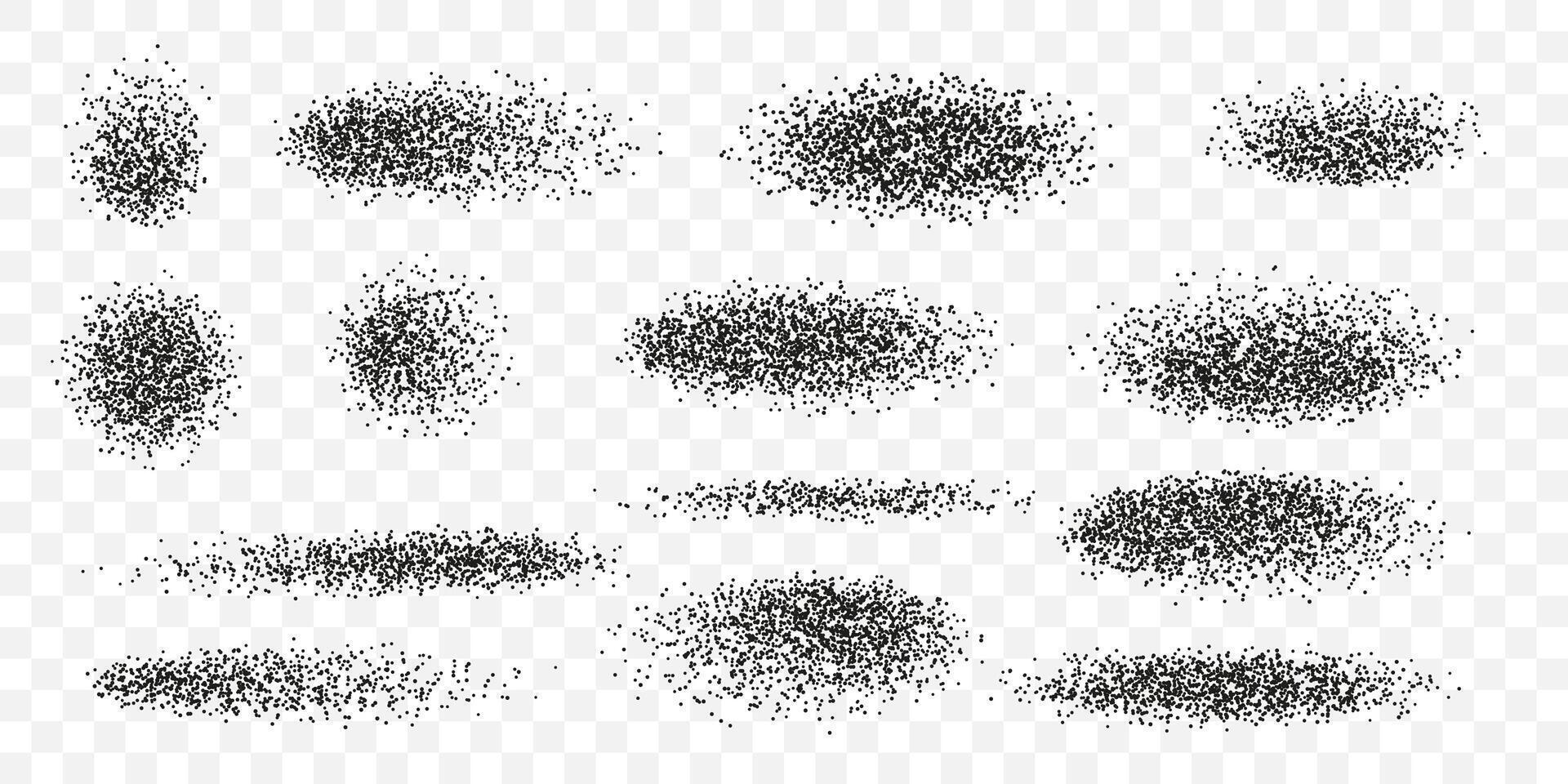 Realistic Dust Particles, Grain Scatter, and Texture Elements for Backgrounds, Effects, and Overlays on Transparent Background. Illustration vector