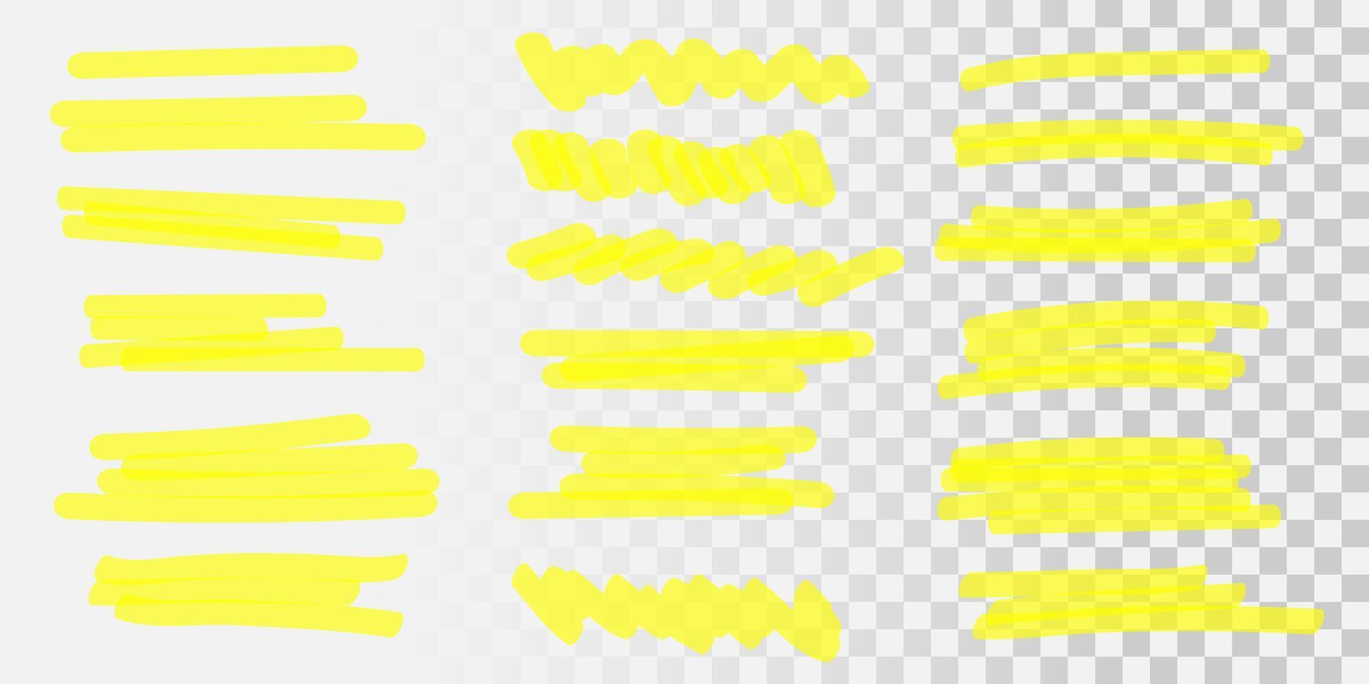 Marker lines. highlighter brush lines. Hand drawing. illustration vector