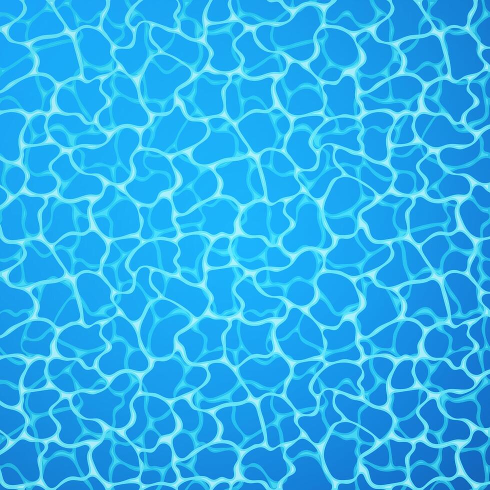 Blue water background. Seamless blue ripples pattern. Water pool texture bottom background. illustration vector