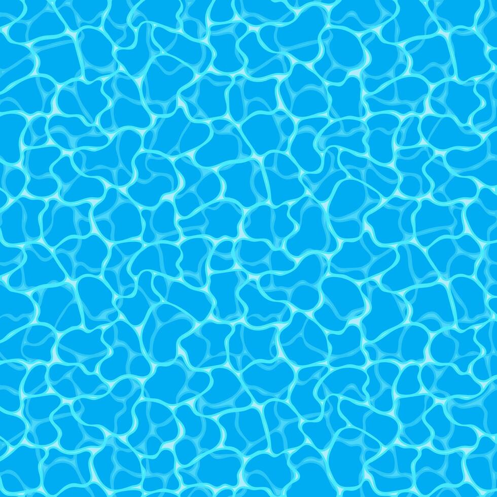 Blue water background Seamless blue ripples pattern. Water pool texture bottom background. illustration vector