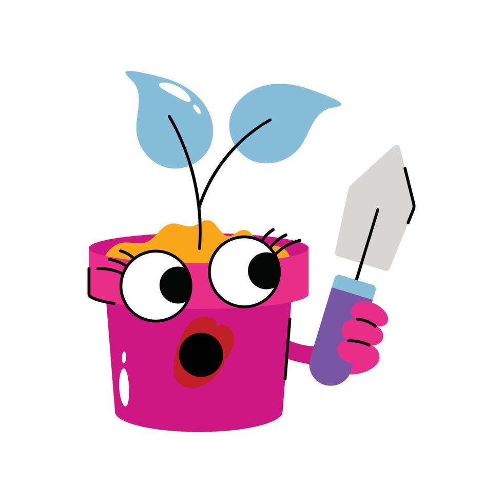 Plant Concept Sticker. Eps 10 file vector