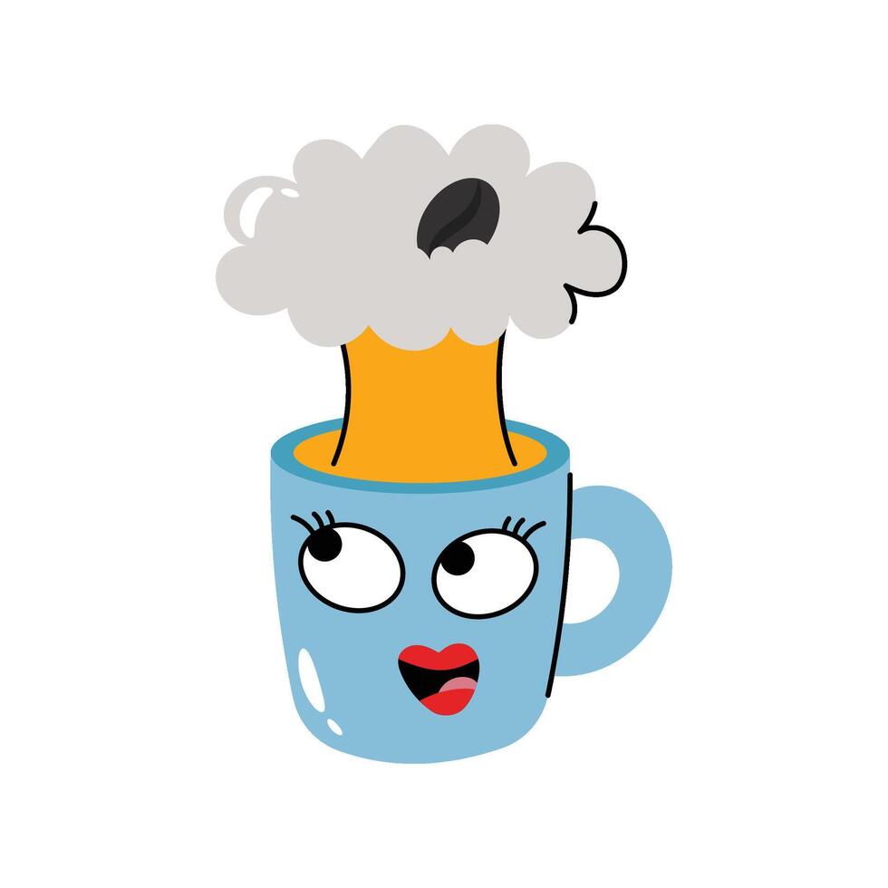Coffee Sticker. Eps 10 file vector