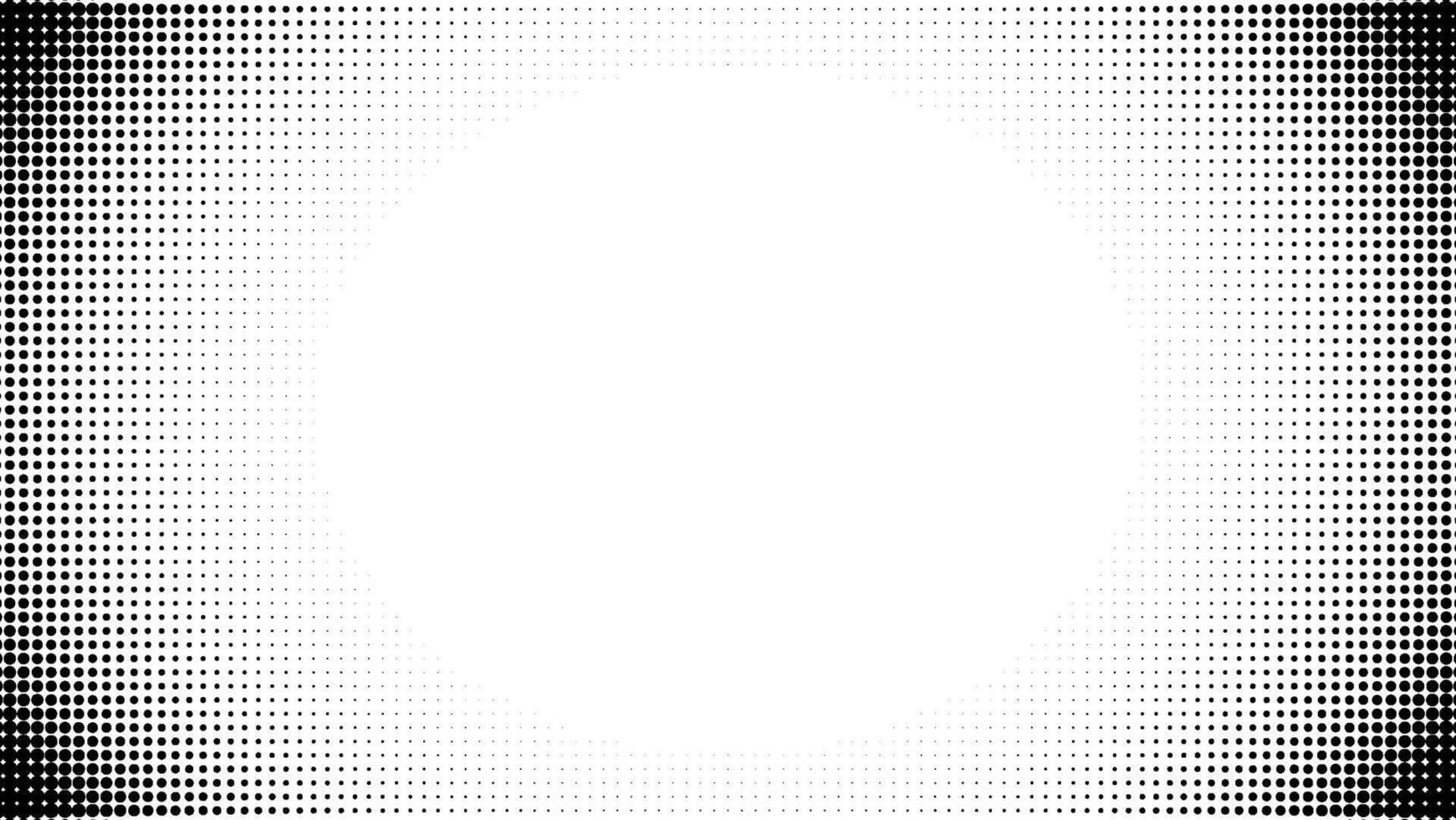 Dot corner background pattern with half tone halftone white gradient. frame art in pop abstract border texture with circles. Mesh graphic screen with fade curve and modern wave vignette. vector