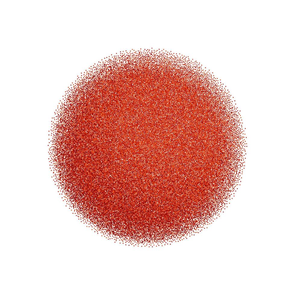 Powdered red paprika and cayenne pepper isolated on white. Spicy chili heap viewed from top with bright natural texture. Hot dry kitchen spice used in Indian and Mexican cooking. vector