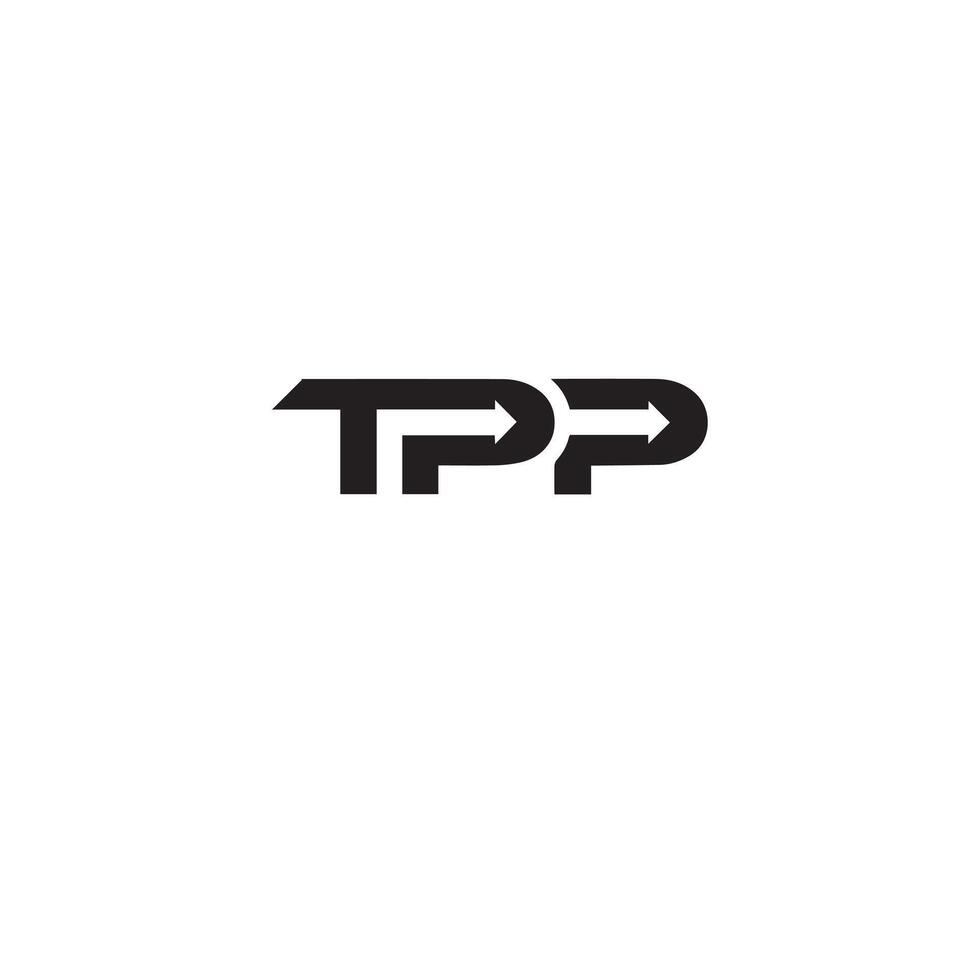 TPP Initial Logo Design . TPP elegant and Professional icon design vector