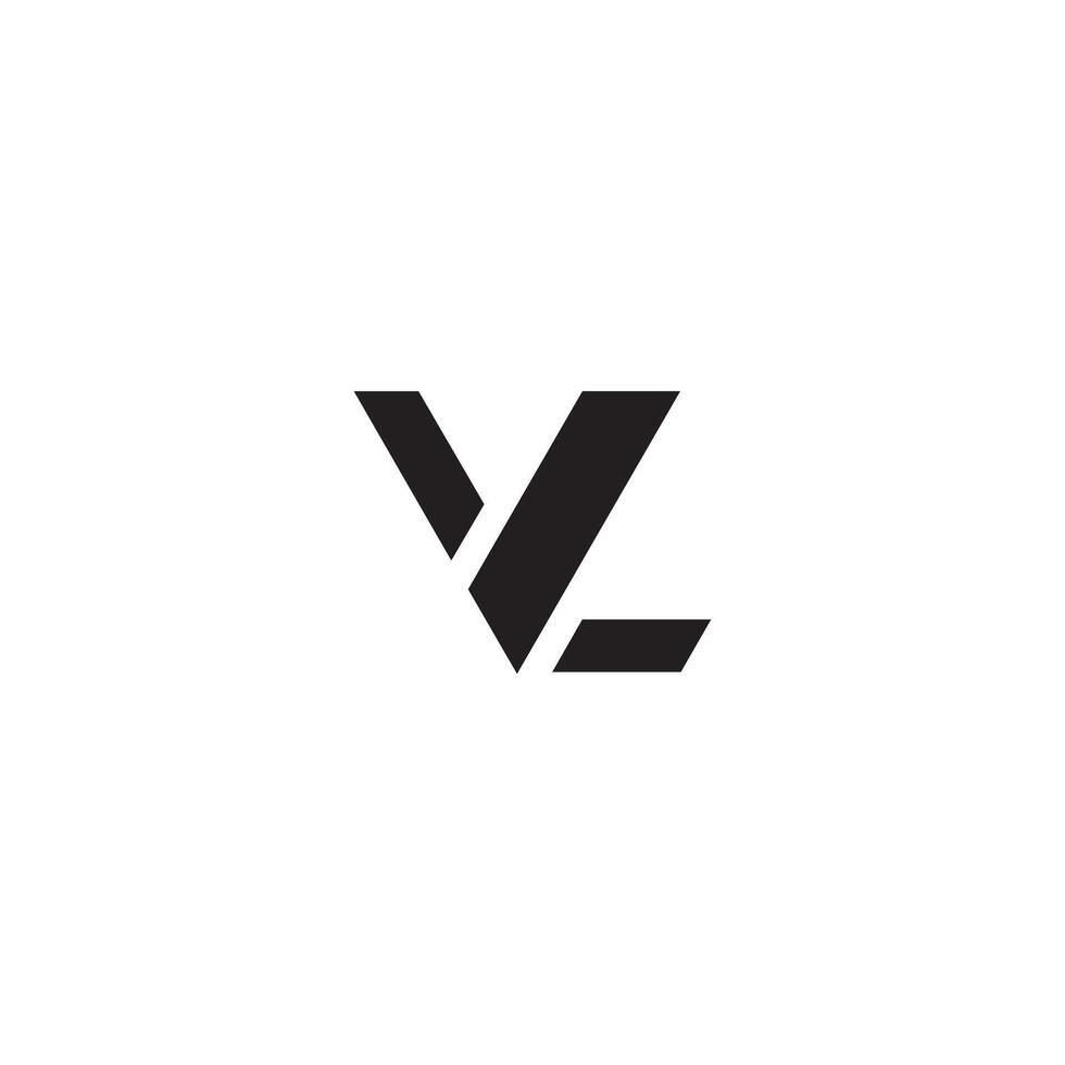 VL LV Letter Initial Logo Design Illustration. VL LV elegant and Professional icon design vector