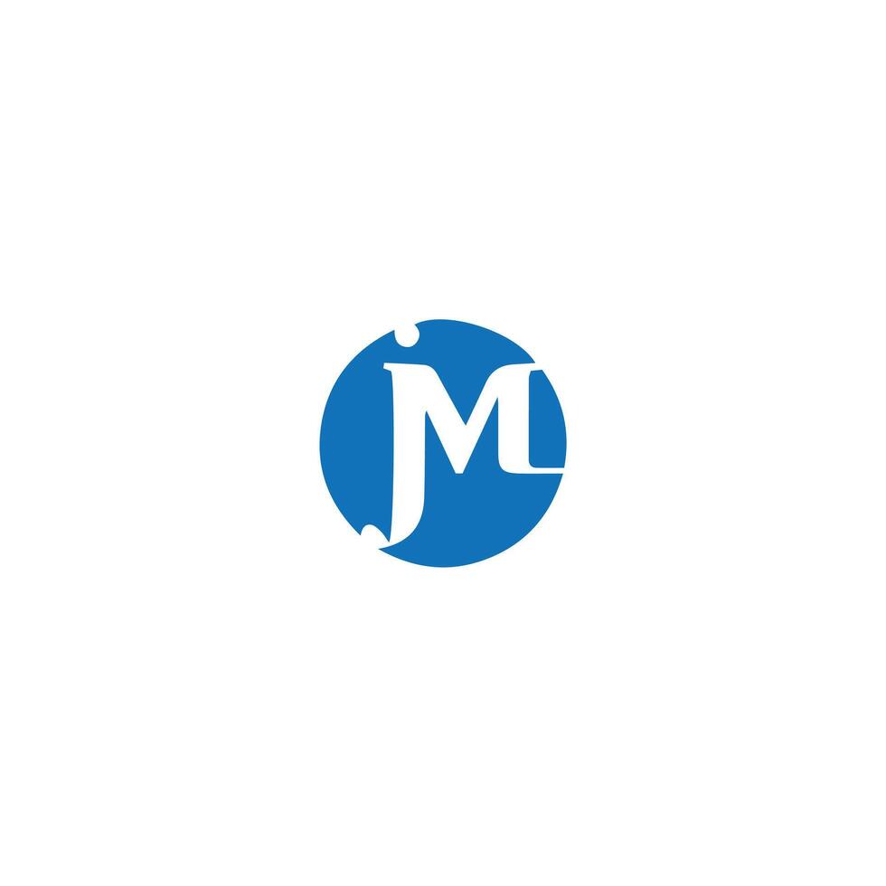 JM MJ Letter monogram Initial Logo Design Illustration. JM MJ elegant and Professional icon design vector