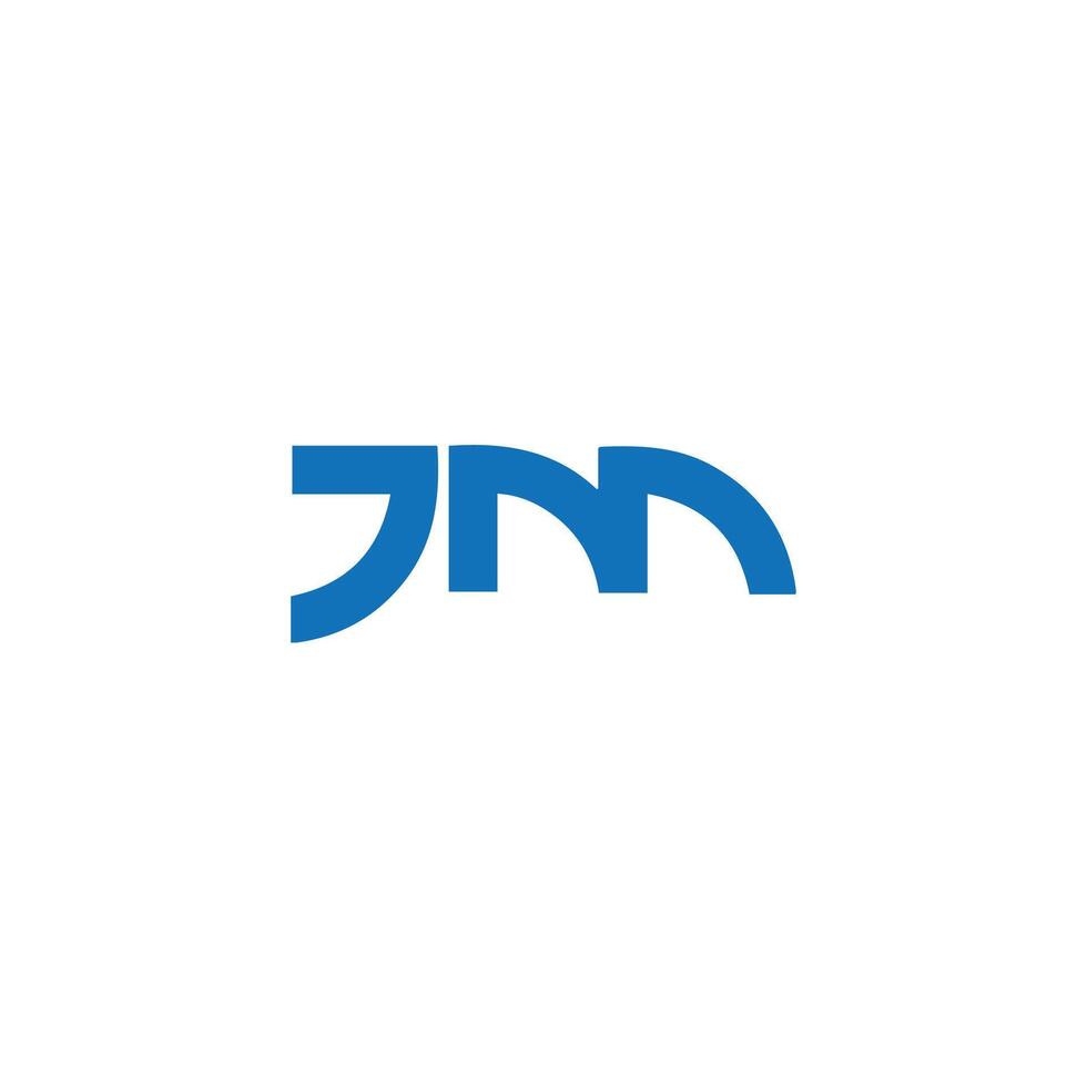 JM MJ Letter flat Unique flat abstract monogram Initial Logo Design Template Illustration. JM MJ elegant and Professional icon design vector
