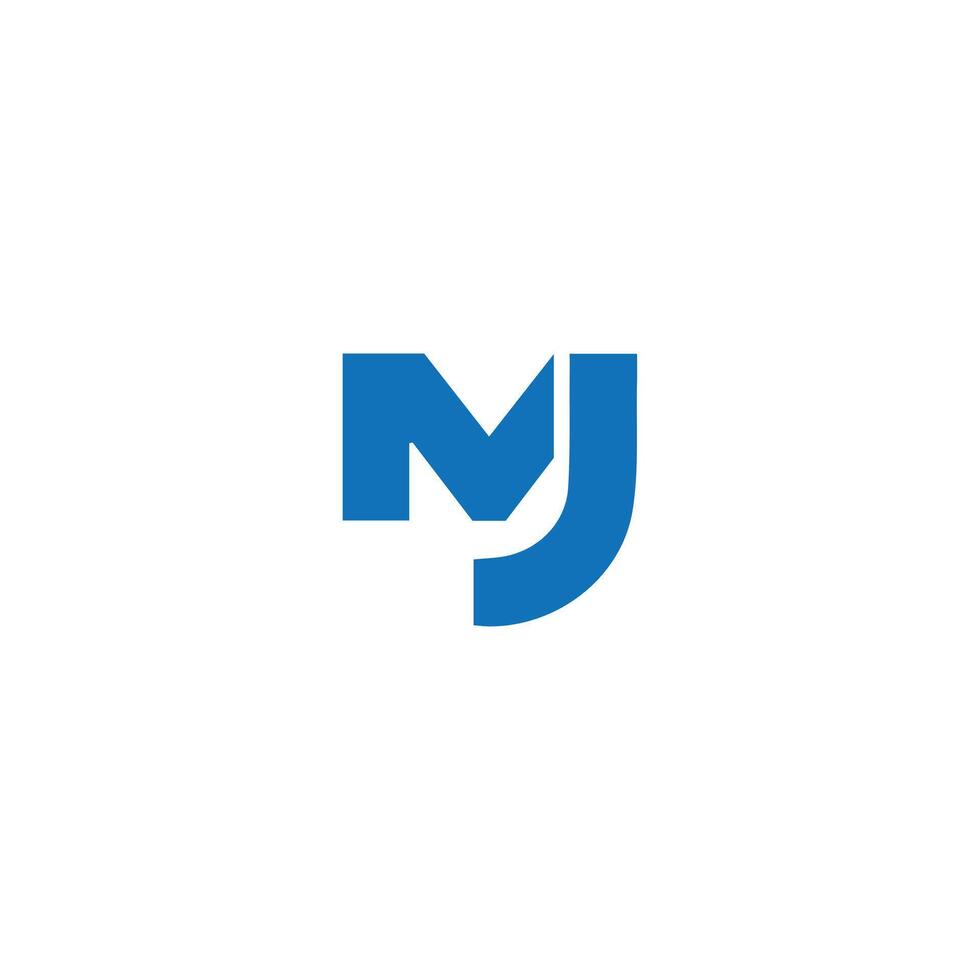 JM MJ monogram Logo Design . JM MJ elegant and Professional icon design vector