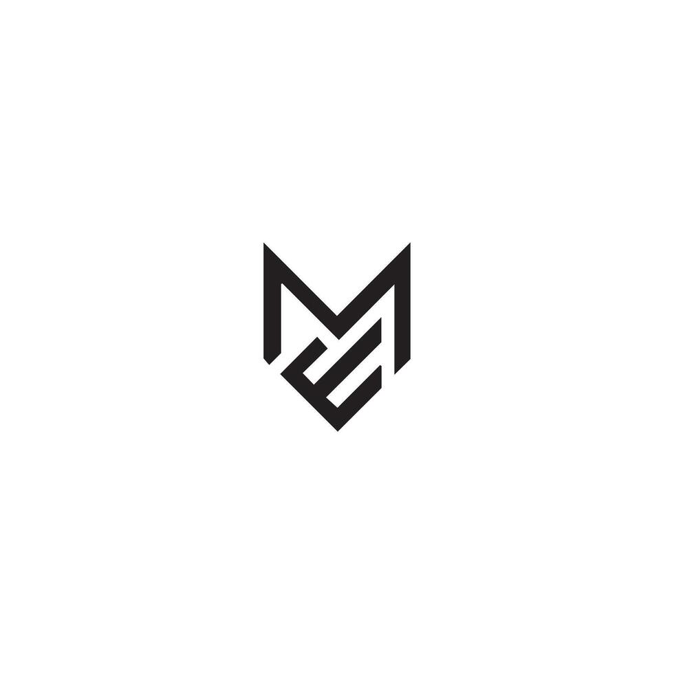 ME MW Letter monogram Initial Logo Template Illustration. ME MW elegant and Professional icon design vector