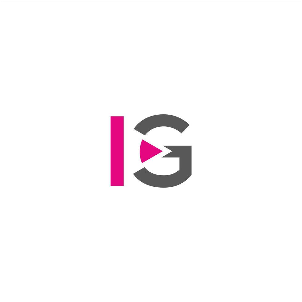 IG monogram Initial Logo Design Template Illustration. IG elegant and Professional icon design vector
