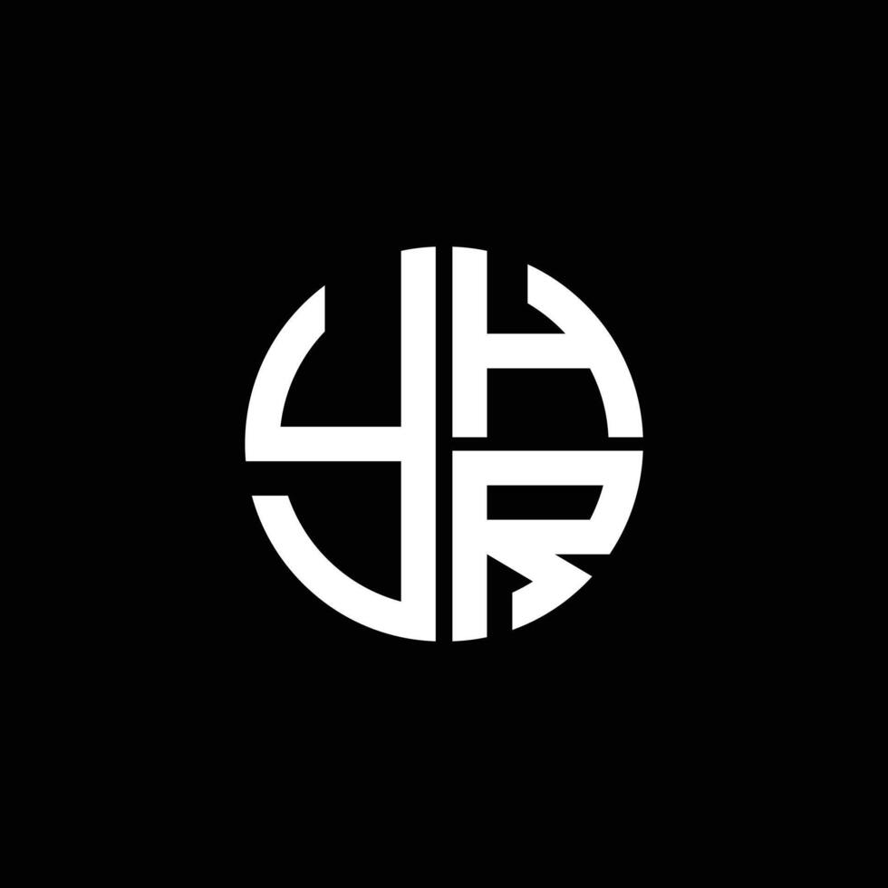 YHR logo YHR icon YHRvector YHR monogram YHRletter YHRminimalist YHR Circle YHRflat Unique modern flat abstract logo design. vector