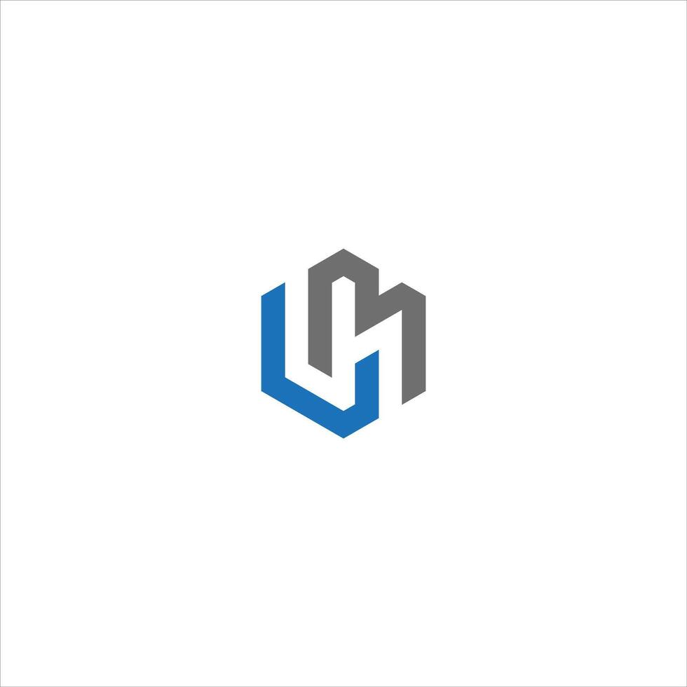 UM Letter monogram Initial Unique flat abstract logo design. UM elegant and Professional icon design vector